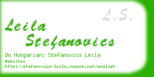 leila stefanovics business card